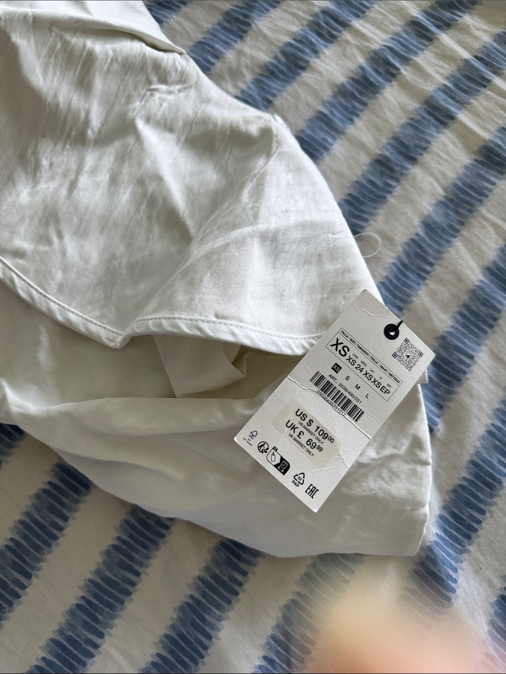 Zara White One-Shoulder Ruffle Bustier Top - Picture 6 of 6